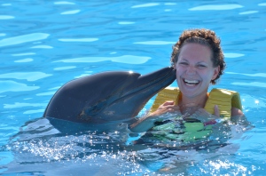 Bucket List Success:  Swimming with a dolphin