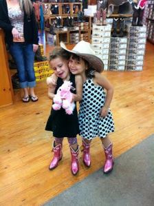 tried on boots and hats ....check check